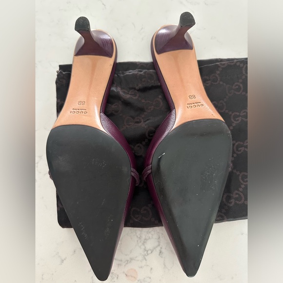 Auth Gucci Horsebuilt leather mules size 8 - Picture 3 of 6